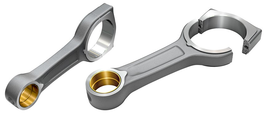What does a connecting rod do for a piston